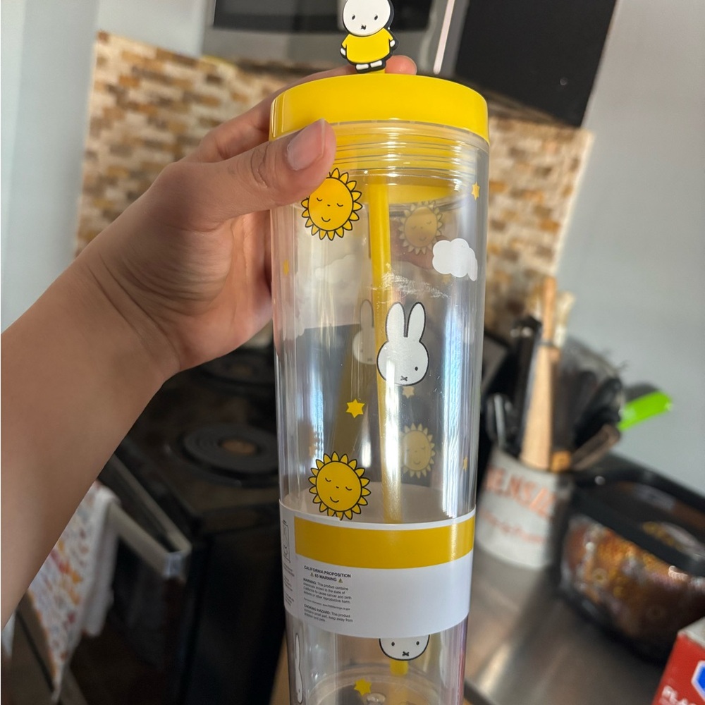 Cute Yellow Sun and Bunny Tumbler